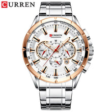 Load image into Gallery viewer, CURREN Chronograph Mens Quartz Watches Full Steel Business Watch Luminous Pointers Calendar Waterproof Sport Wristwatch Clock