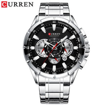 Load image into Gallery viewer, CURREN Chronograph Mens Quartz Watches Full Steel Business Watch Luminous Pointers Calendar Waterproof Sport Wristwatch Clock