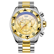 Load image into Gallery viewer, Temeite Big Dial Watch Men Stainless Steel Gold Watches Male Waterproof 6 Pointer Multifunction Chronograph Wrist Watch Male