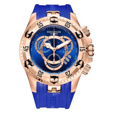 Load image into Gallery viewer, Reef Tiger/RT Top Brand Luxury Sport Watch for Men Rose Gold Blue Watch Rubber Strap Fashion Watches Reloj Hombre RGA303-2