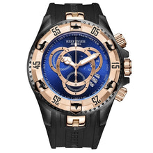 Load image into Gallery viewer, Reef Tiger/RT Top Brand Luxury Sport Watch for Men Rose Gold Blue Watch Rubber Strap Fashion Watches Reloj Hombre RGA303-2
