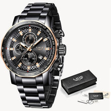 Load image into Gallery viewer, 2020 LIGE Silver Big Dial Watch Men Sport Quartz Clock Fashion Mens Watches Top Brand Luxury Man Military Waterproof Chronograph