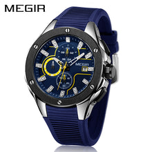 Load image into Gallery viewer, MEGIR Men Sport Watch Top Brand Luxury Waterproof Luminous Chronograph Quartz Army Military Watches Clock Men Relogio Masculino