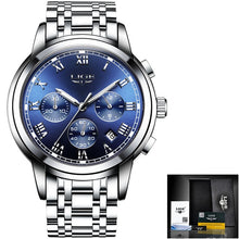 Load image into Gallery viewer, Watches Mens 2019 LIGE Top Brand Luxury Green Fashion Chronograph Male Sport Waterproof All Steel Quartz Clock Relogio Masculino