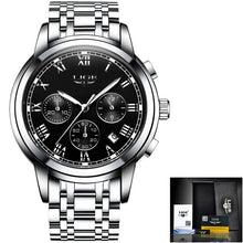 Load image into Gallery viewer, Watches Mens 2019 LIGE Top Brand Luxury Green Fashion Chronograph Male Sport Waterproof All Steel Quartz Clock Relogio Masculino