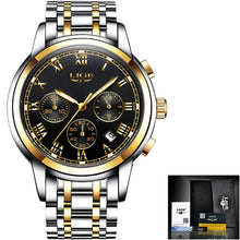 Load image into Gallery viewer, Watches Mens 2019 LIGE Top Brand Luxury Green Fashion Chronograph Male Sport Waterproof All Steel Quartz Clock Relogio Masculino