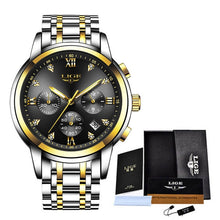 Load image into Gallery viewer, LIGE Fashion Mens Watches Top Luxury Brand Military Sports Stainless Steel Waterproof Watch Men Chronograph Relogio Masculino