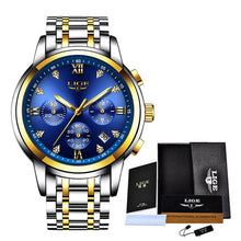 Load image into Gallery viewer, LIGE Fashion Mens Watches Top Luxury Brand Military Sports Stainless Steel Waterproof Watch Men Chronograph Relogio Masculino