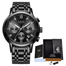 Load image into Gallery viewer, LIGE Fashion Mens Watches Top Luxury Brand Military Sports Stainless Steel Waterproof Watch Men Chronograph Relogio Masculino