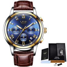 Load image into Gallery viewer, LIGE Fashion Mens Watches Top Luxury Brand Military Sports Stainless Steel Waterproof Watch Men Chronograph Relogio Masculino