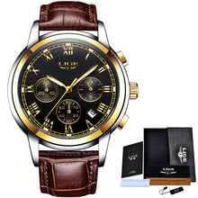 Load image into Gallery viewer, LIGE Fashion Mens Watches Top Luxury Brand Military Sports Stainless Steel Waterproof Watch Men Chronograph Relogio Masculino