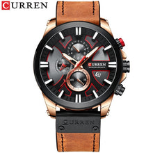 Load image into Gallery viewer, CURREN Watch Chronograph Sport Mens Watches Quartz Clock Leather Male Wristwatch Relogio Masculino Fashion Gift for Men