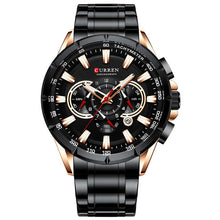 Load image into Gallery viewer, Curren Men's Watch Top Luxury Brand Big Dial Blue Quartz Men Watches Chronograph Sport Wristwatch Man Stainless Steel Date Clock