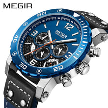 Load image into Gallery viewer, 2019 Men Watches Top Brand Luxury Megir Military Analog Quartz Watch Men's Sport Wristwatch Relogio Masculino Waterproof 30M