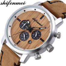 Load image into Gallery viewer, Shifenmei Mens Watches Top Brand Luxury Chronograph Men Watch Leather Luxury Waterproof Sport Watch Men Clock Man Wristwatch