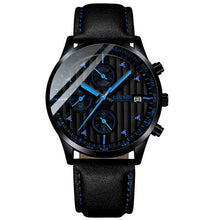 Load image into Gallery viewer, Men Watch 2018 Luxury Brand Men Military Sports Watches Men's Quartz Date Clock Man Casual Leather Wrist Watch  Belushi  Relogio